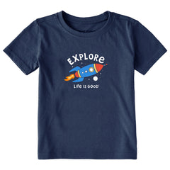 Toddler Explore Rocket Short Sleeve Crusher Tee