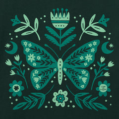 Women's Butterfly Pattern Short Sleeve Crusher Tee