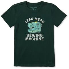 Women's Lean Mean Sewing Machine Short Sleeve Crusher Tee