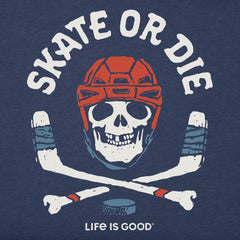 Kids Skate or Die Hockey Short Sleeve Crusher Tee