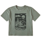 Women's Get Out More Stamp Short Sleeve Crusher Boxy Tee