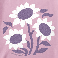 Kids Sunflower Circle Short Sleeve Crusher Tee