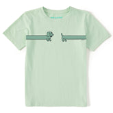Kids Happy Dachshund Short Sleeve Crusher Tee