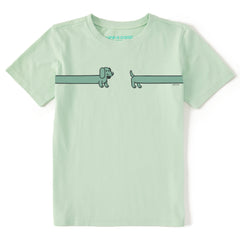 Kids Happy Dachshund Short Sleeve Crusher Tee