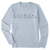 Women's Inkbrush Pups Long Sleeve Crusher Tee