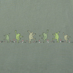 Women's Dancing Frogs Mushrooms Long Sleeve Crusher Tee