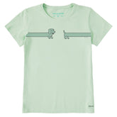 Women's Happy Dachshund Short Sleeve Crusher Tee