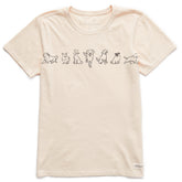Women's Inkbrush Pups Short Sleeve Crusher Tee