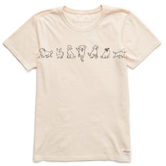 Women's Inkbrush Pups Short Sleeve Crusher Tee