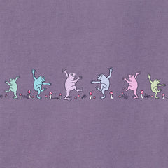 Women's Dancing Frogs Mushrooms Short Sleeve Crusher Tee
