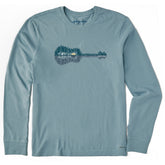 Men's Pine Guitarscape Long Sleeve Crusher Tee