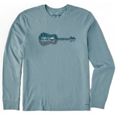 Men's Pine Guitarscape Long Sleeve Crusher Tee