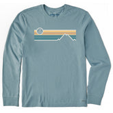 Men's Stripe Mountains Long Sleeve Crusher Tee