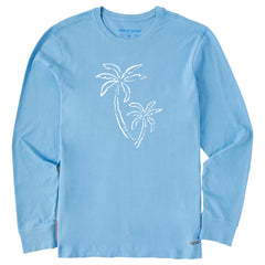 Men's Two Simple Palms Long Sleeve Crusher Tee
