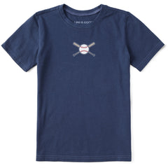 Kids Baseball Graphic Short Sleeve Crusher Tee