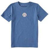 Kids Baseball Face Short Sleeve Crusher Tee