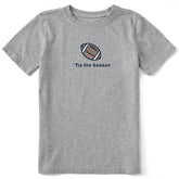 Kids Tis the Season Football Short Sleeve Crusher Tee