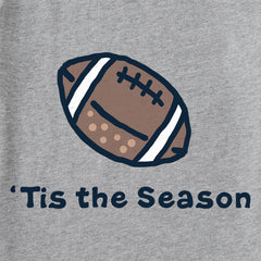 Kids Tis the Season Football Short Sleeve Crusher Tee
