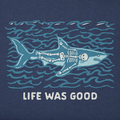 Men's Life Was Good Shark Short Sleeve Tee