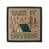 Adult Unisex Take it Outside Tent Woven Patch
