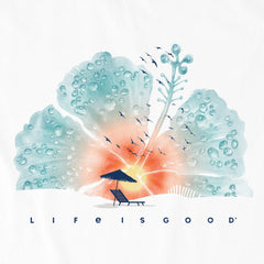 Women's Hibiscus Beach Short Sleeve Crusher Vee