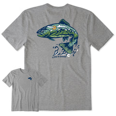 Men's Jumping Fishscape Short Sleeve Crusher Tee