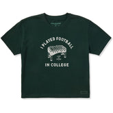 Women's I Played Football in College Short Sleeve Crusher Boxy Tee