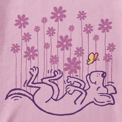 Kids Butterfly Dog Short Sleeve Crusher Tee