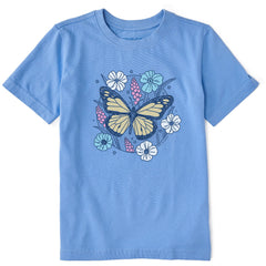 Kids Butterfly Bloom Short Sleeve Crusher Tee