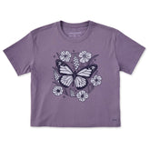 Women's Butterfly Bloom Short Sleeve Crusher Boxy Tee