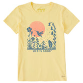 Women's Hummingbird Sunrise Short Sleeve Crusher Tee