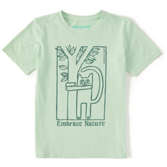 Kids Embrace Nature Cat Short Sleeve Crusher Tee