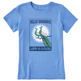 Women's Hello Sunshine Peacock Short Sleeve Tee