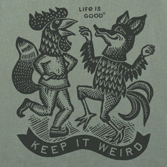Women's Keep it Weird Chicken Fox Short Sleeve Crusher Tee