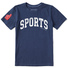 Kids Sports Athletic Arch Short Sleeve Crusher Tee