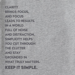 Men's Keep it Simple Quote Short Sleeve Crusher Tee