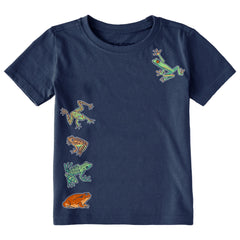 Frog Stack Short Sleeve Toddler Crusher Tee