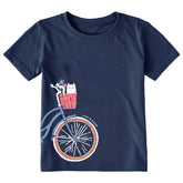 Toddler Kitty Bike Short Sleeve Crusher Tee