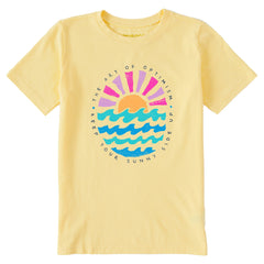Kids Sun Ocean Sunny Side Up Short Sleeve Crusher Tee