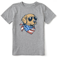 Kids Golden Patriot Short Sleeve Crusher Tee