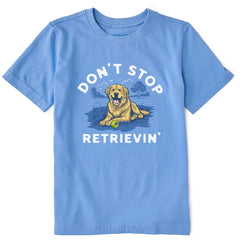 Kids Don't Stop Retrievin' Golden Short Sleeve Crusher Tee