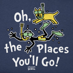 Toddler Oh the Places You'll Go Scuba Short Sleeve Crusher Tee