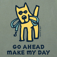 Women's Go Ahead Make My Day Long Sleeve Crusher Tee