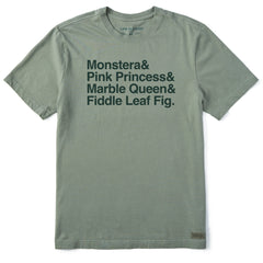 Men's Houseplants Stack Short Sleeve Crusher Tee