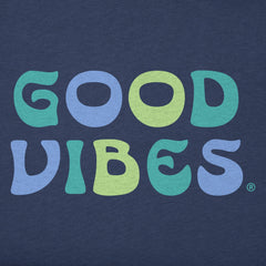 Women's Good Vibes Curves Short Sleeve Vee