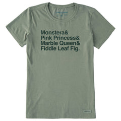 Women's Houseplants Stack Short Sleeve Crusher Tee
