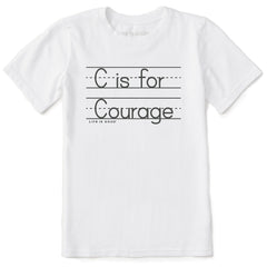 Kids C is for Courage Short Sleeve Crusher Tee