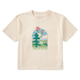 Women's Hot Air Balloons Short Sleeve Crusher Boxy Tee