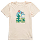Women's Hot Air Balloons Short Sleeve Crusher Tee