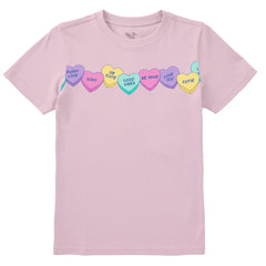 Kids Candy Hearts Short Sleeve Crusher Tee